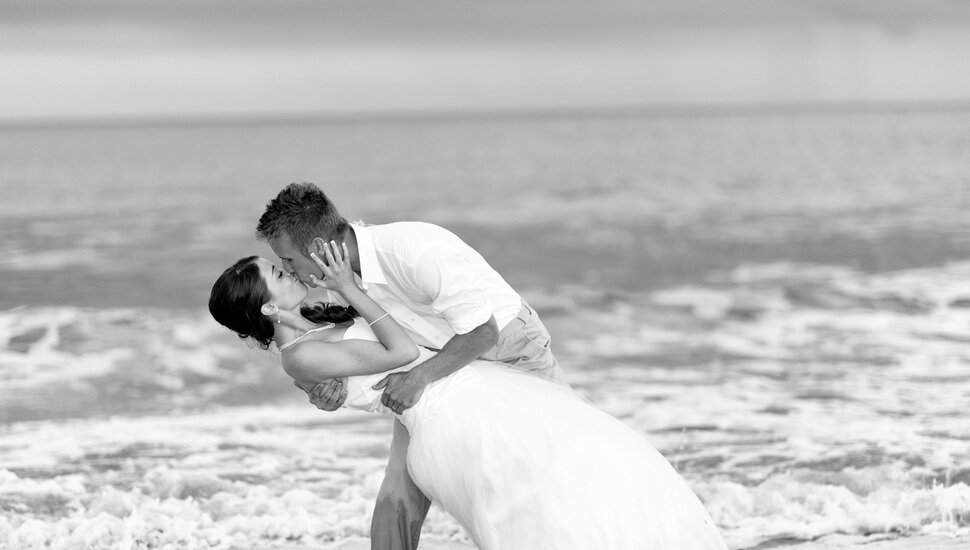 water, man, people, wedding, kiss, woman, the bride desktop background