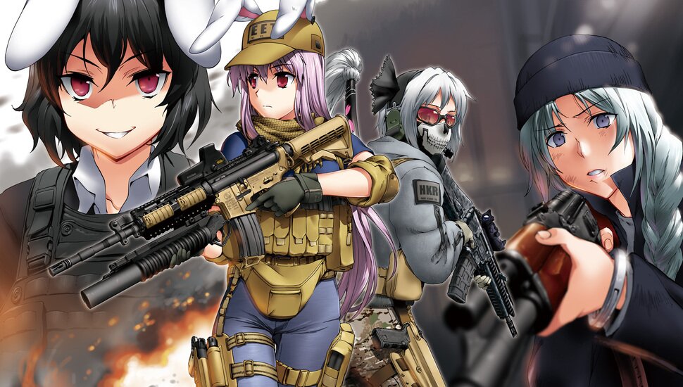 byeontae jagga, touhou, konpaku youmu, inaba tewi, reisen udongein inaba, call of duty, art desktop background