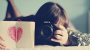 brunette, mood, girl, the camera, notepad wallpapers