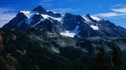 mountains, the sky, panorama, snow, forest wallpapers