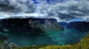 norway, norway, muntains, snow, clouds, the rocks of the mountains, lake wallpapers