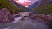 norway, mountains, lake, norway, stones wallpapers