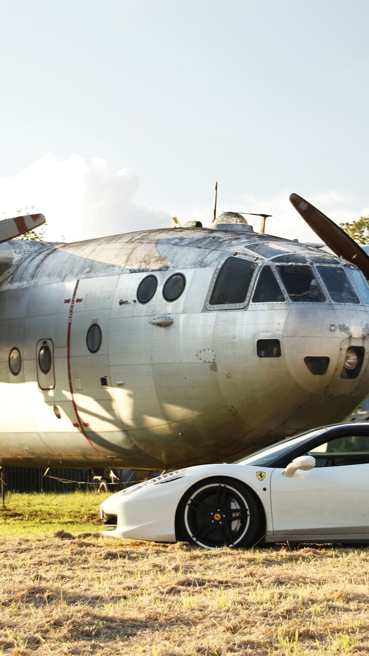 plane, 458 italia, white, white, ferrari, profile, ferrari, italy photo